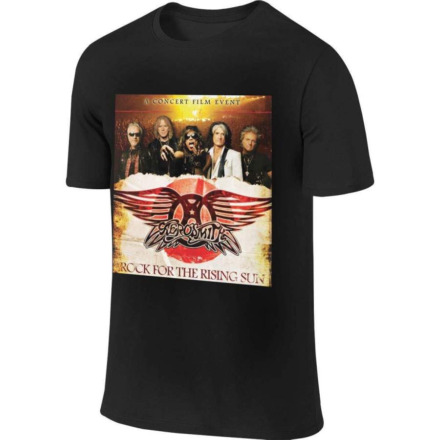 Aerosmith Rock for The Rising Sun Men’s Round Collar Short Sleeve T Shirt,Shirt