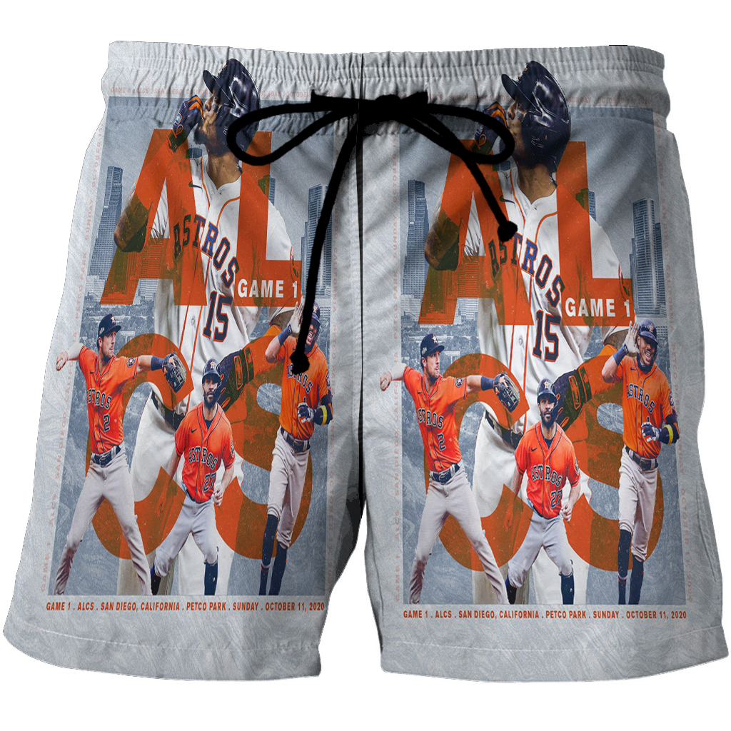 Houston Astros Team Alcs 3D All Over Print Summer Beach Hawaiian Short