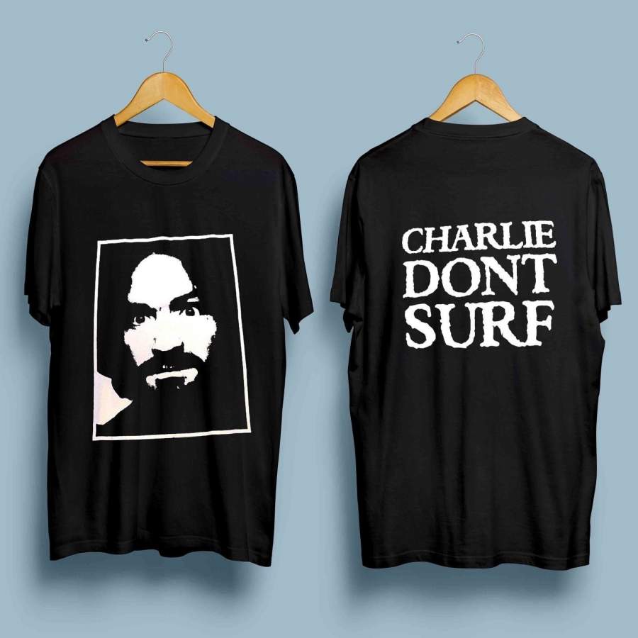 Very Rare Vintage Charles Manson Butthole Surfers Tee Reprint T Shirt Size S-3xl