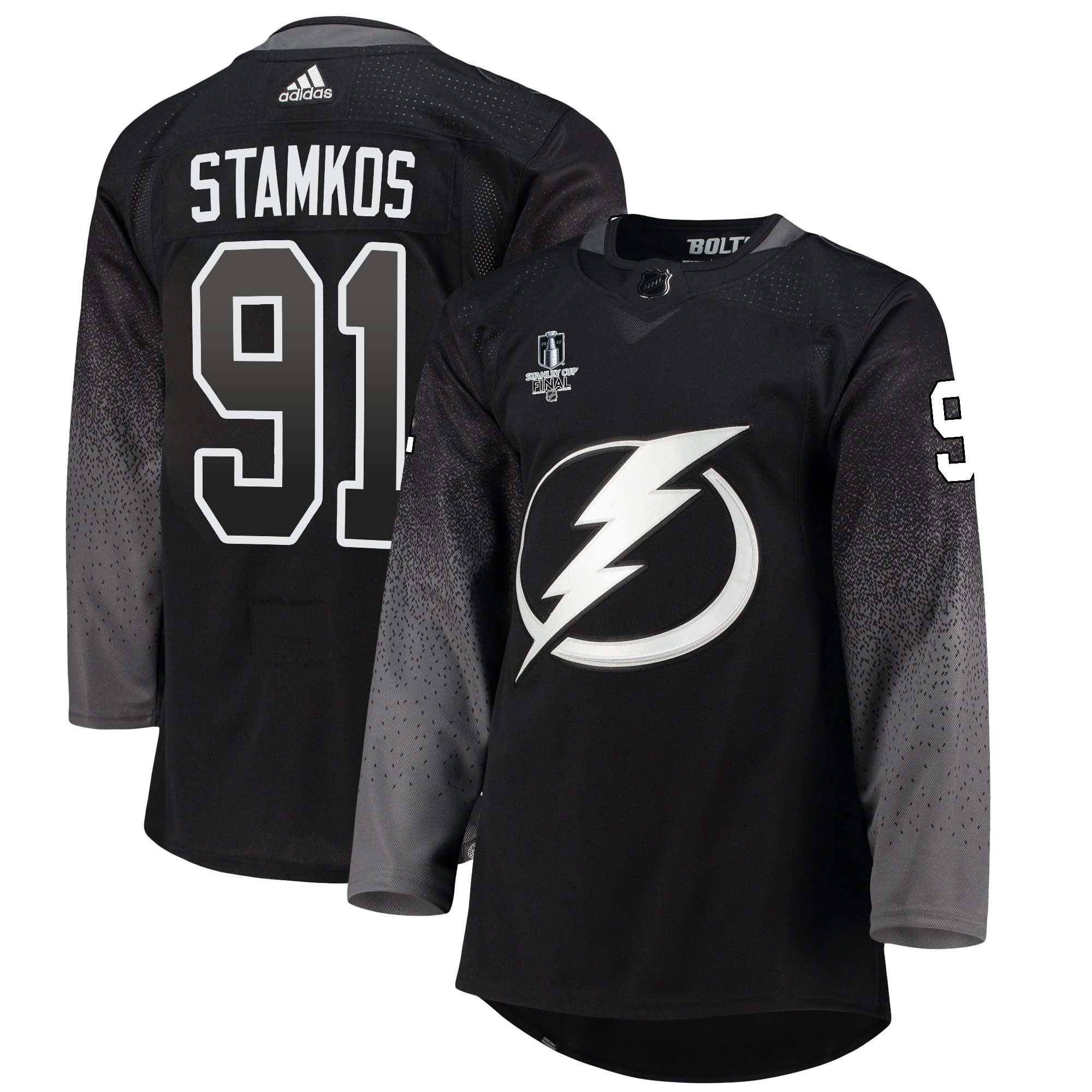 Tampa Bay Lightning Steven Stamkos 91 alternate 2022 Stanley Cup Final Breakaway Men Jersey – black