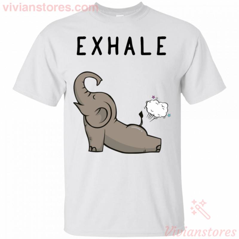 Exhale Funny Elephant T-Shirt