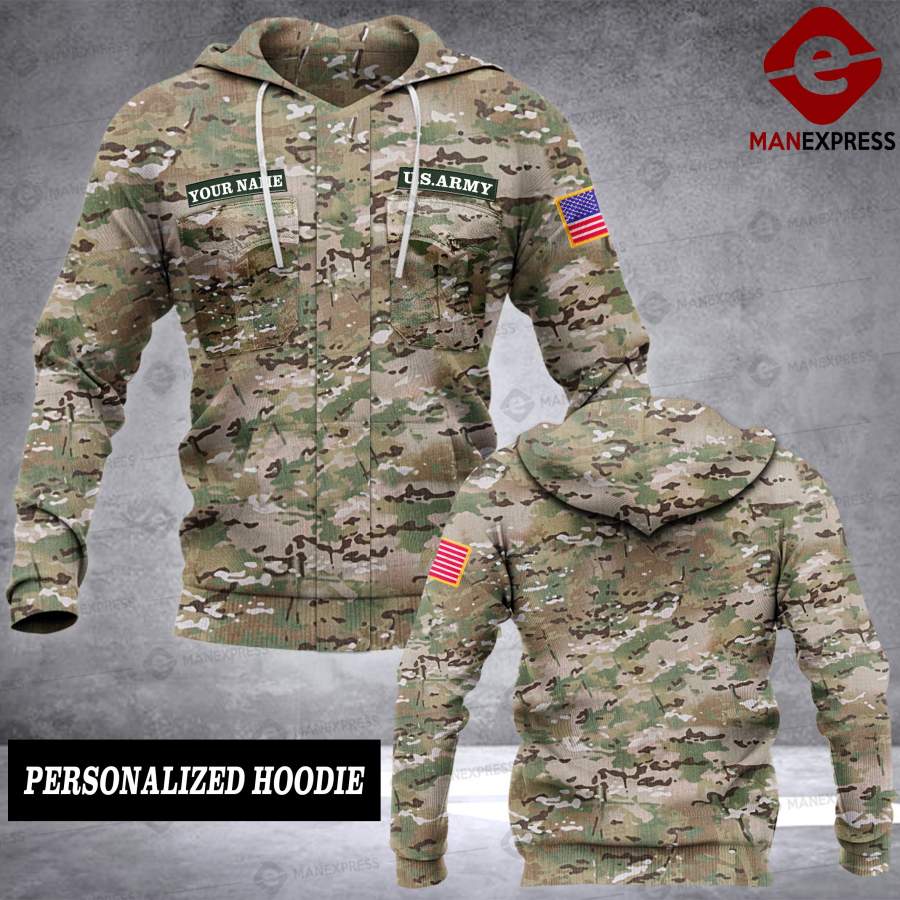 LKH CUSTOMIZE US ARMY 2502PDT HOODIE