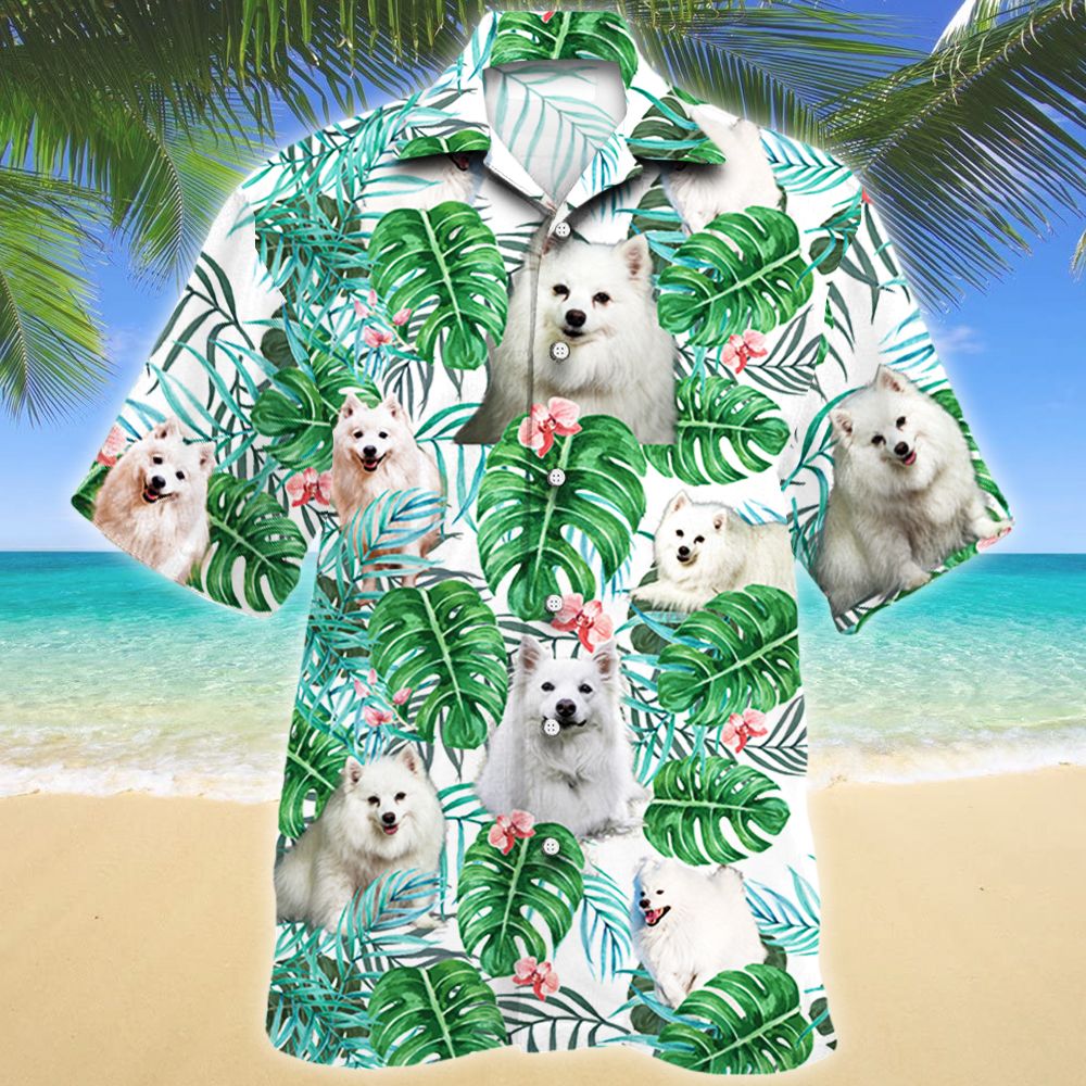 American Eskimo Dog Tropical Plant Hawaiian Shirt Ha64233