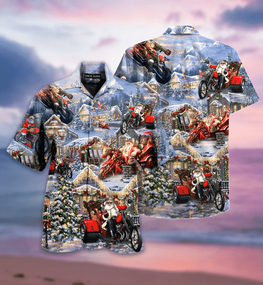 Santa Claus Racing Hawaii Aloha Shirts Ha40860