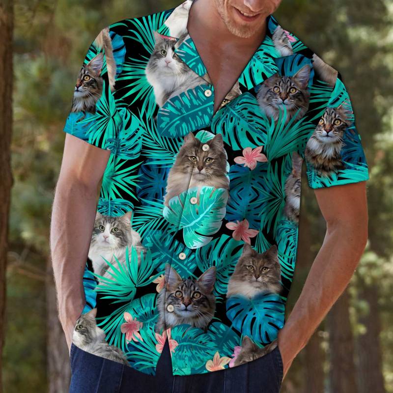 Artsyhomes Tropical Norwegian Forest Cat Hawaiian Ha88159