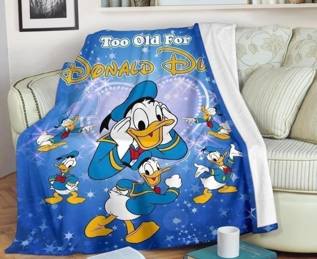 We Are Never Too Old For Donald Duck Fleece Blanket