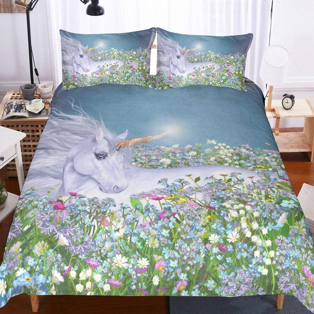 3D Cartoon Dreamy Unicorn Bedding Set Bedroom Decor