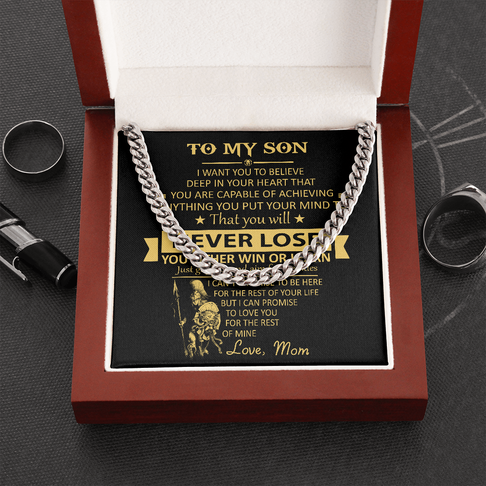 You’Ll Never Lose Gift For Son Cuban Link Chain Necklace