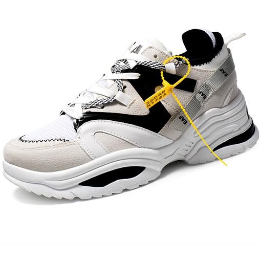 Men Shoes Thick Sole Brand Superstar Men Running Shoes Black Sneakers Outdoor  Walking Shoes
