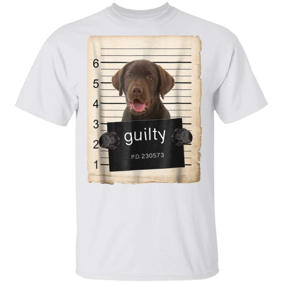 Chocolate lab Labrador Dog mug shot bad dog Shirt