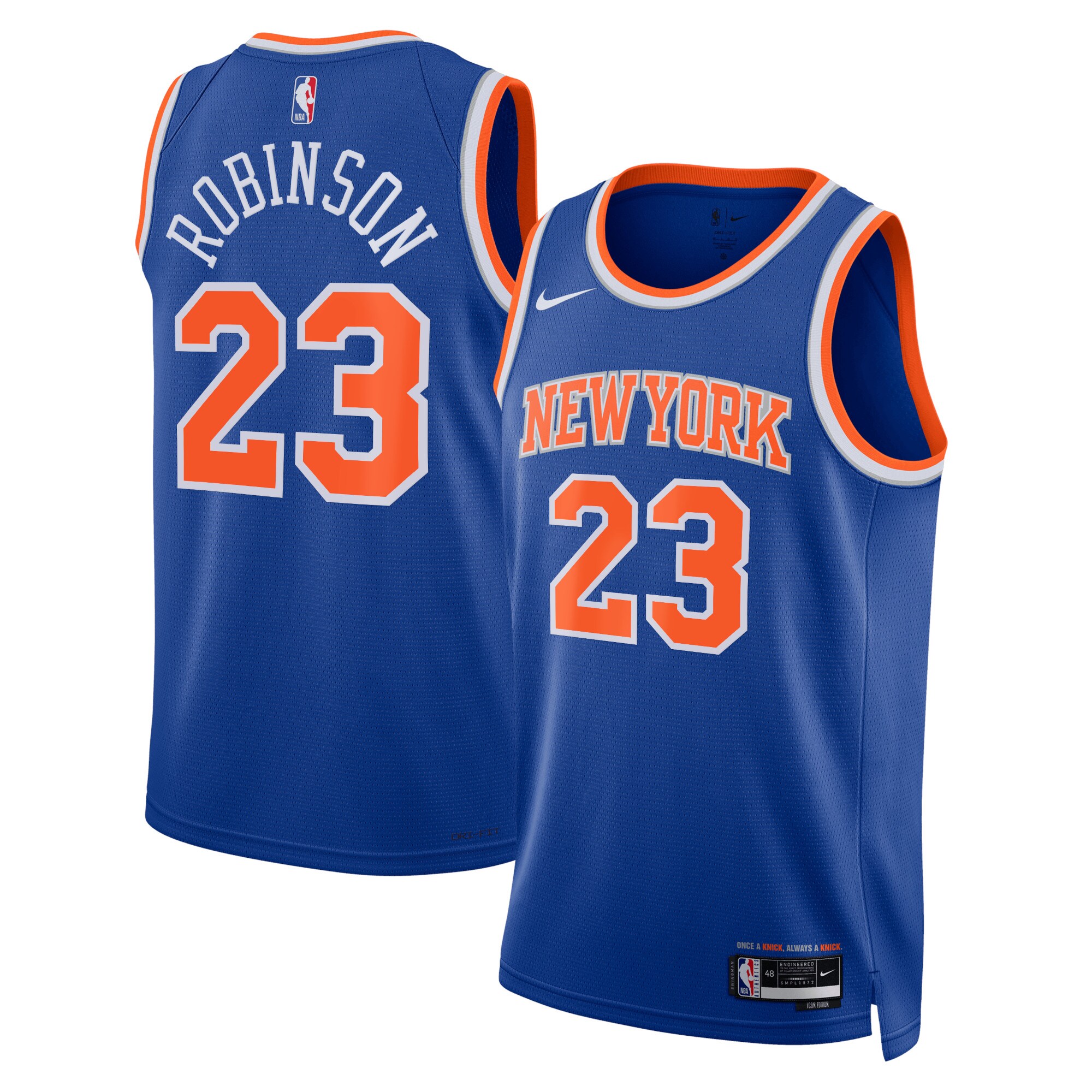 New York Knicks Icon Edition Swingman Jersey – Blue – Mitchell Robinson – Unisex