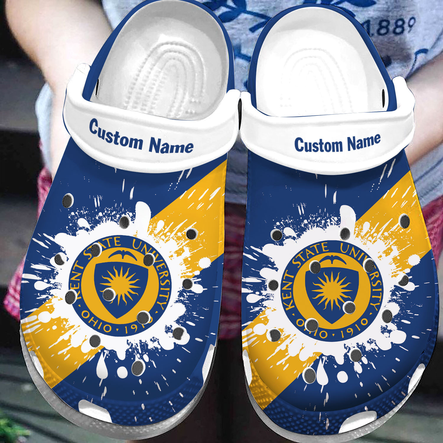 Custom Name Back To Kent State University Clog Shoes #Dh
