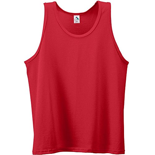 Youth Poly/Cotton Athletic Tank – Red – Medium