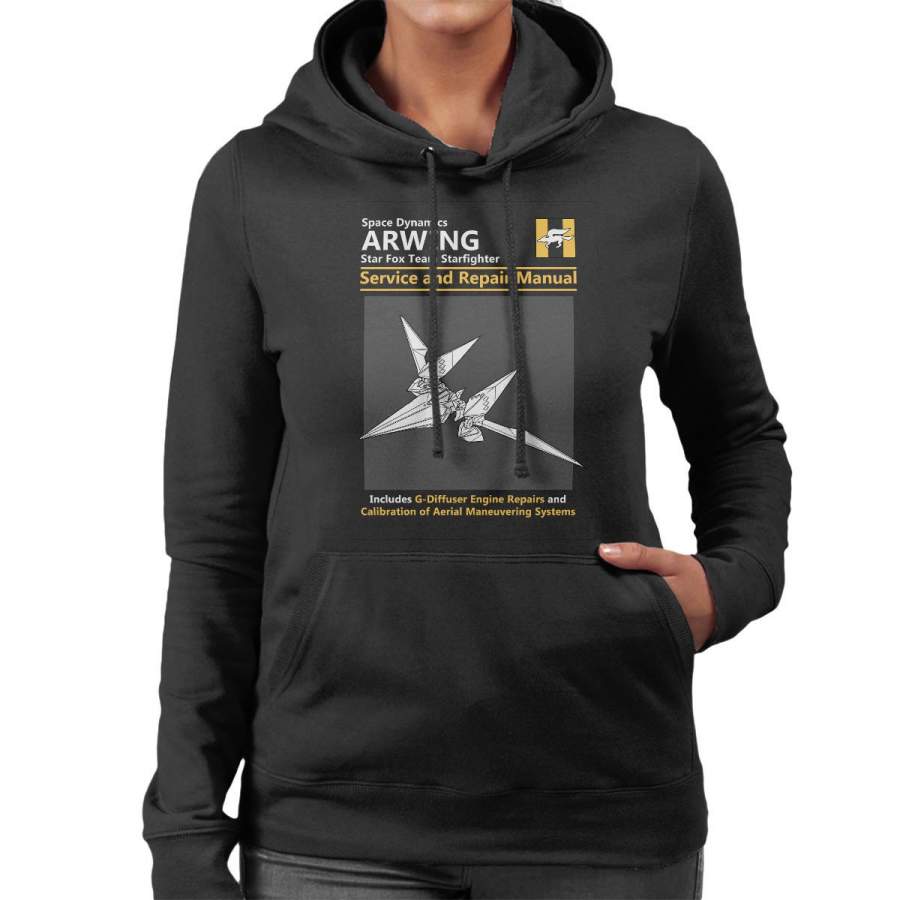 Star Fox Arwing Service And Repair Manual Women’s Hooded Sweatshirt