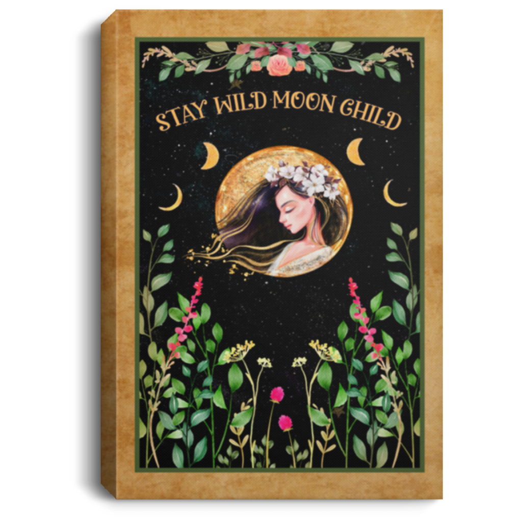 Stay Wild Moon Child Framed Wall Art Canvas