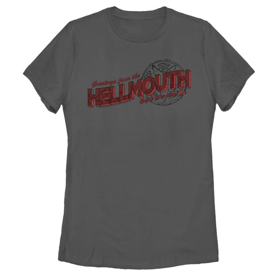 Buffy the Vampire Slayer Women’s Greetings From Hellmouth Postcard  T Shirt