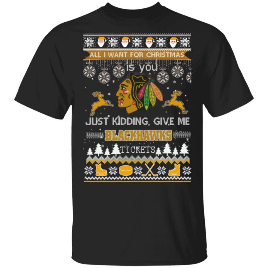 All I Want For Christmas Is You Chicago Blackhawks Ice Hockey Ugly Christmas Sweater, Hoodie, Sweatshirt