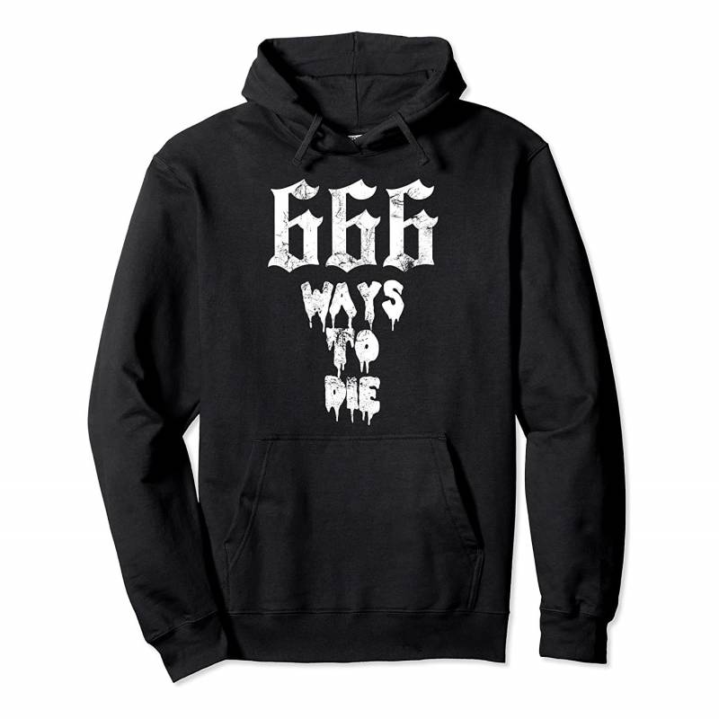 666, Number of the Beast Occult Satanic Goth Pullover Hoodie