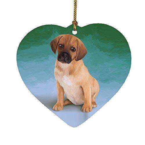 Puggle Puppy Heart Christmas Ornament Hpor48064