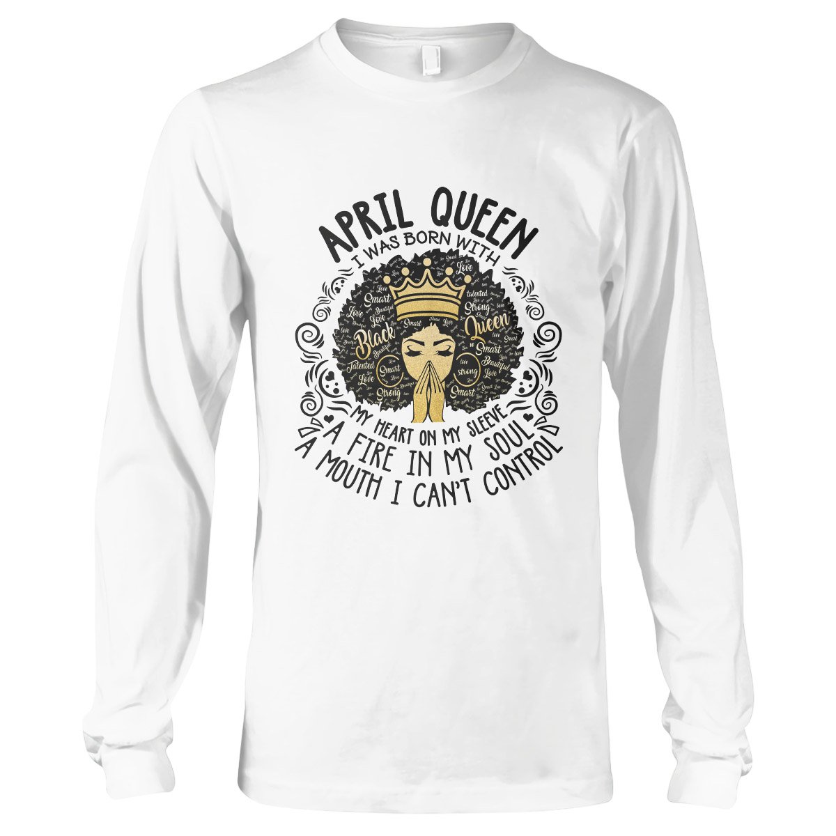 April Black Queen My Heart On My Sleeve Ver B Ez07 2909 Long Sleeve T-Shirt