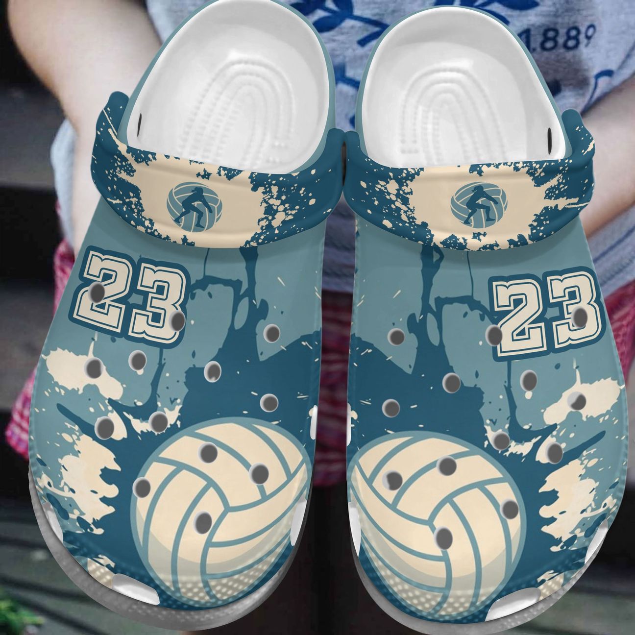 Volleyball Worker Personalized Clog, Custom Name, Text, Color, Number Fashion Style For Women, Men, Kid, Print 3D Dynamic Volleyball