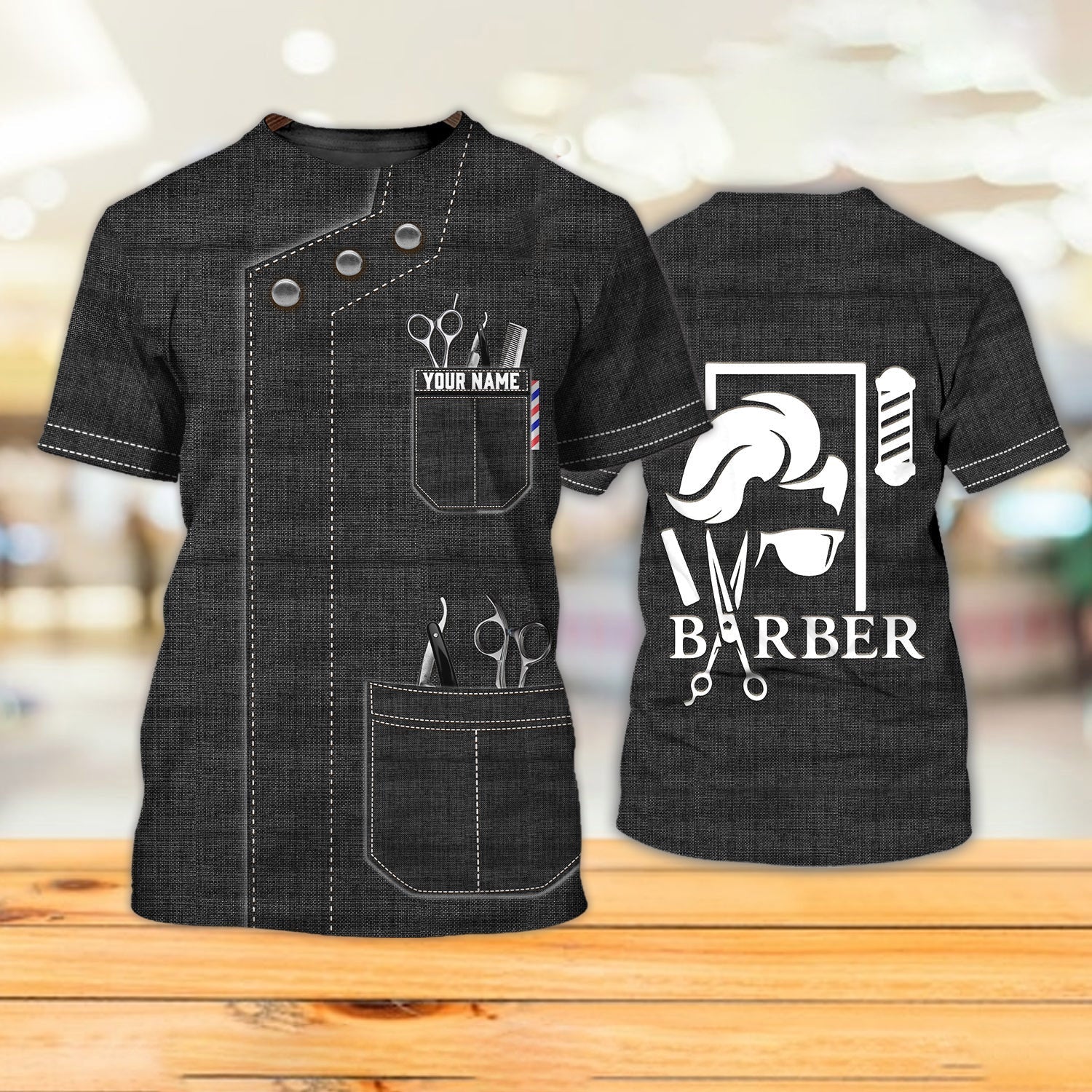 Custom Barber Shirt, Barbershop T Shirt Men Women, Barber Shop Uniform, Gift For A Barber