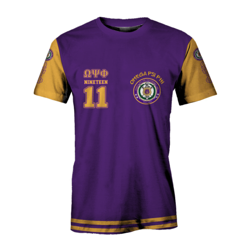 Omega Psi Phi 1911 Fraternity Purple And Yellow All Over Print