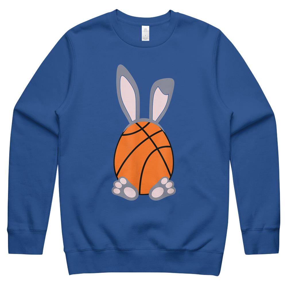 Basketball Easter Egg Rabbit Bunny Tshirt – Basketball Crewneck Sweatshirt