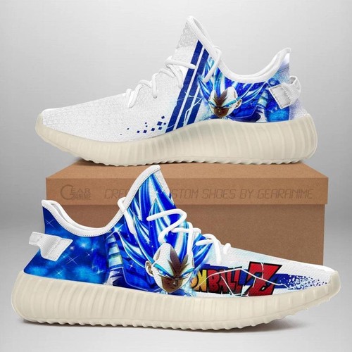 Best Vegeta Saiyan Blue Yeezy Shoes Dragon Ball Perfect Gift For Dbz F