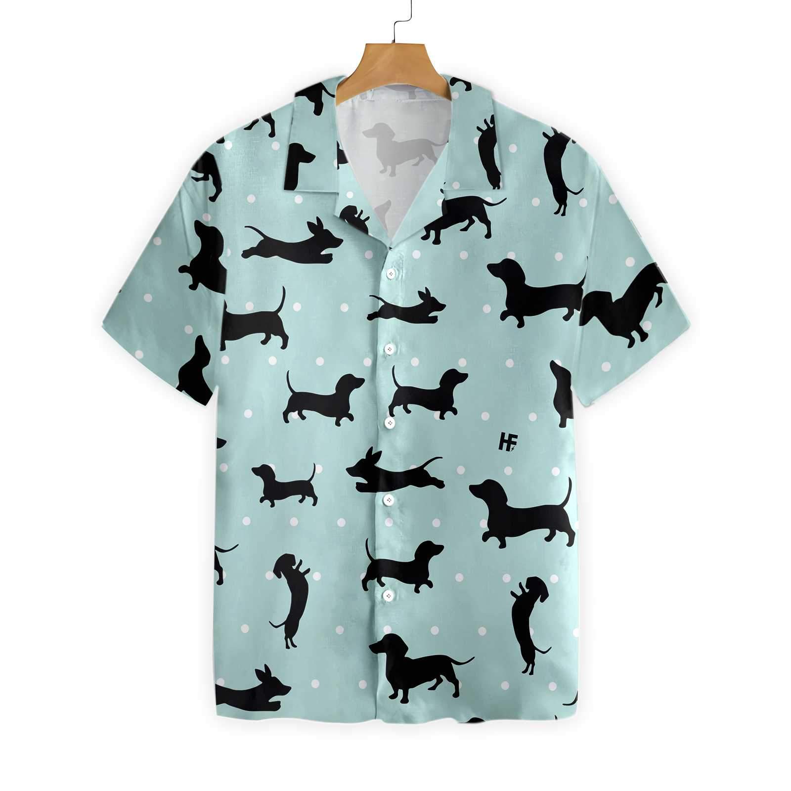 Small Dachshund Pattern Hawaii Shirt Ha44260