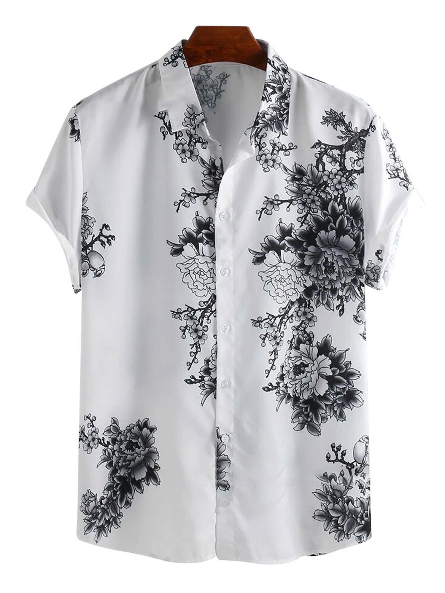 Floral Leaf White Awesome Design Hawaii Shirt Ha31940