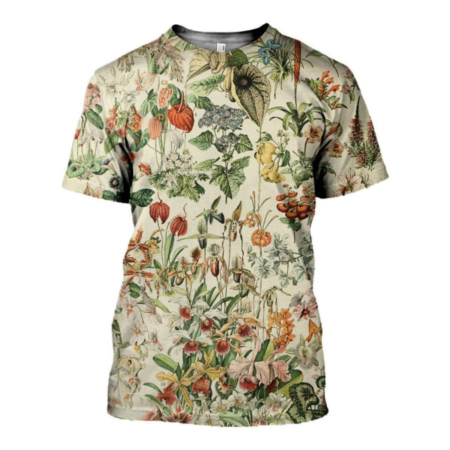 3D All Over Printed Flowers Shirts