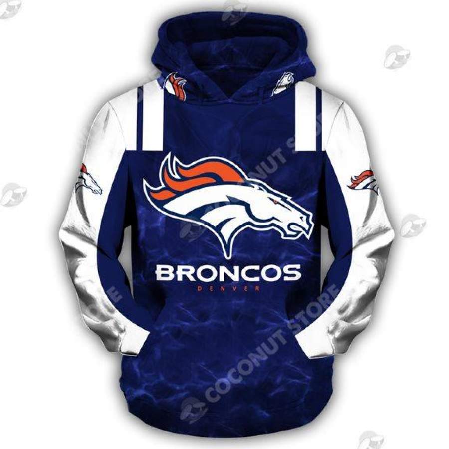 Denver Broncos Hoodie 3D Style2148 All Over Printed