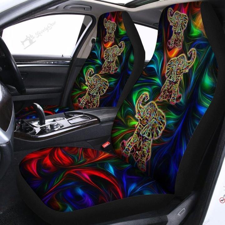 Baby Elephant Light Color Car Seat Covers Set 2 Pc, Car Accessories Seat Cover