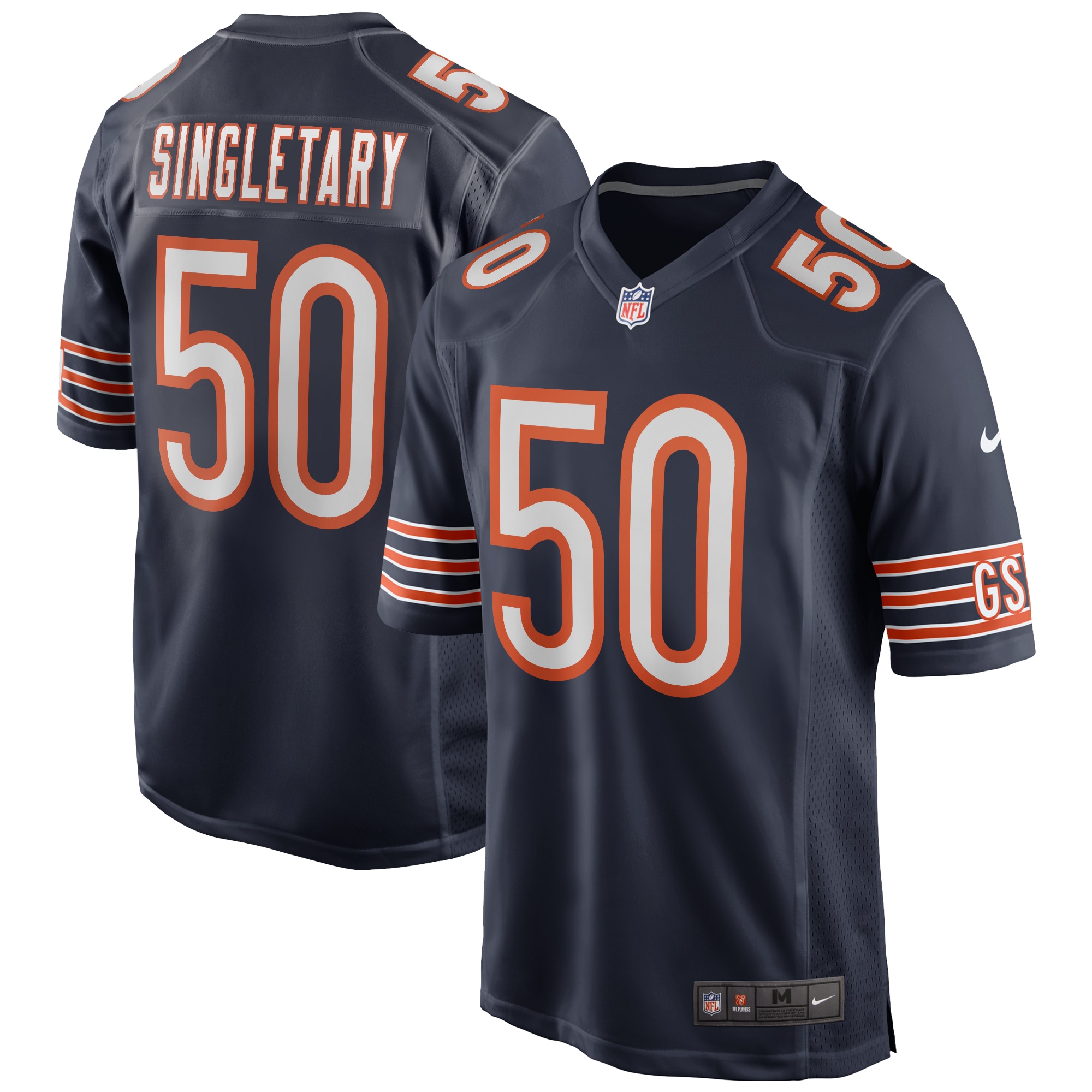 Men’s Chicago Bears Mike Singletary Navy Game Retired Player Jersey