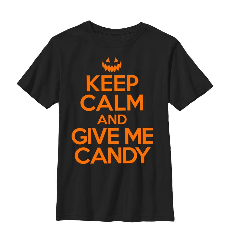 Lost Gods Boy’s Keep Calm and Give Me Candy  T Shirt Black