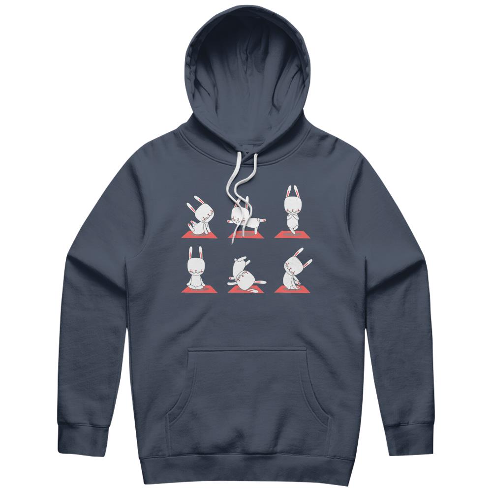 Bunny Yoga Funny Rabbits In Yoga Poses Easter Essential Hoodie