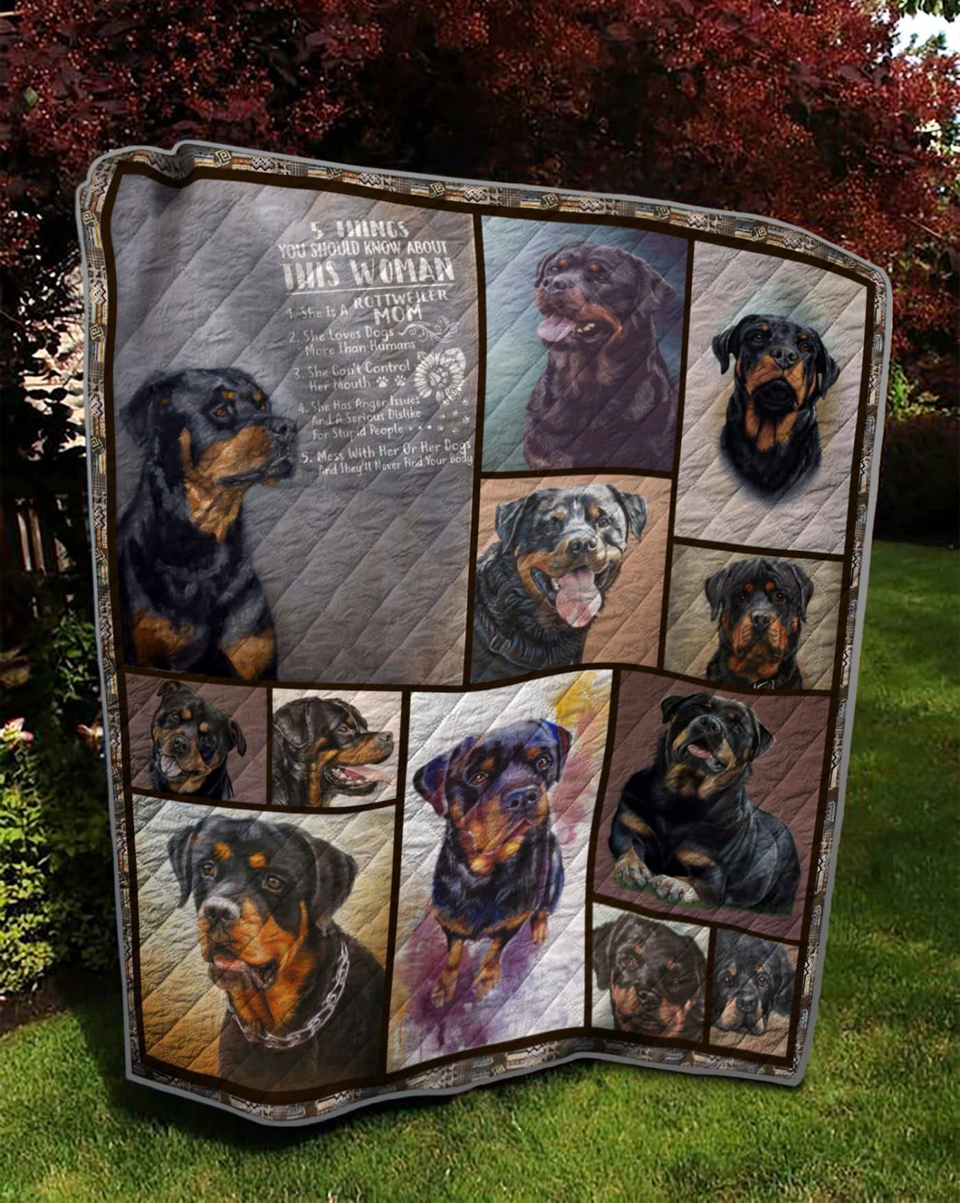 Rottweiler My Soulmate Is Quilt Blanket Christmas Christmas Gifts Merry Christmas Holiday Gifts Gift Dhc03011796Dd