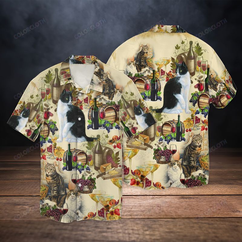 Wine Cellar Bar Cat Lover Hawaiian Shirt Hl20806