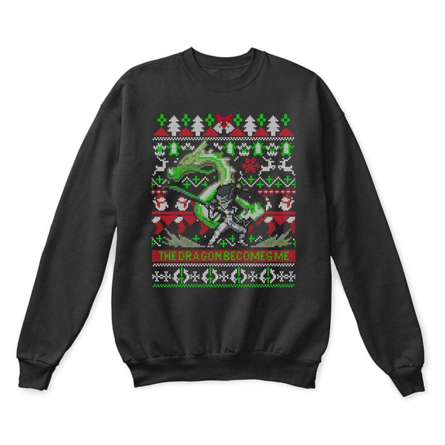 The Dragon Becomes Me Overwatch Genji Christmas Ugly Sweaters