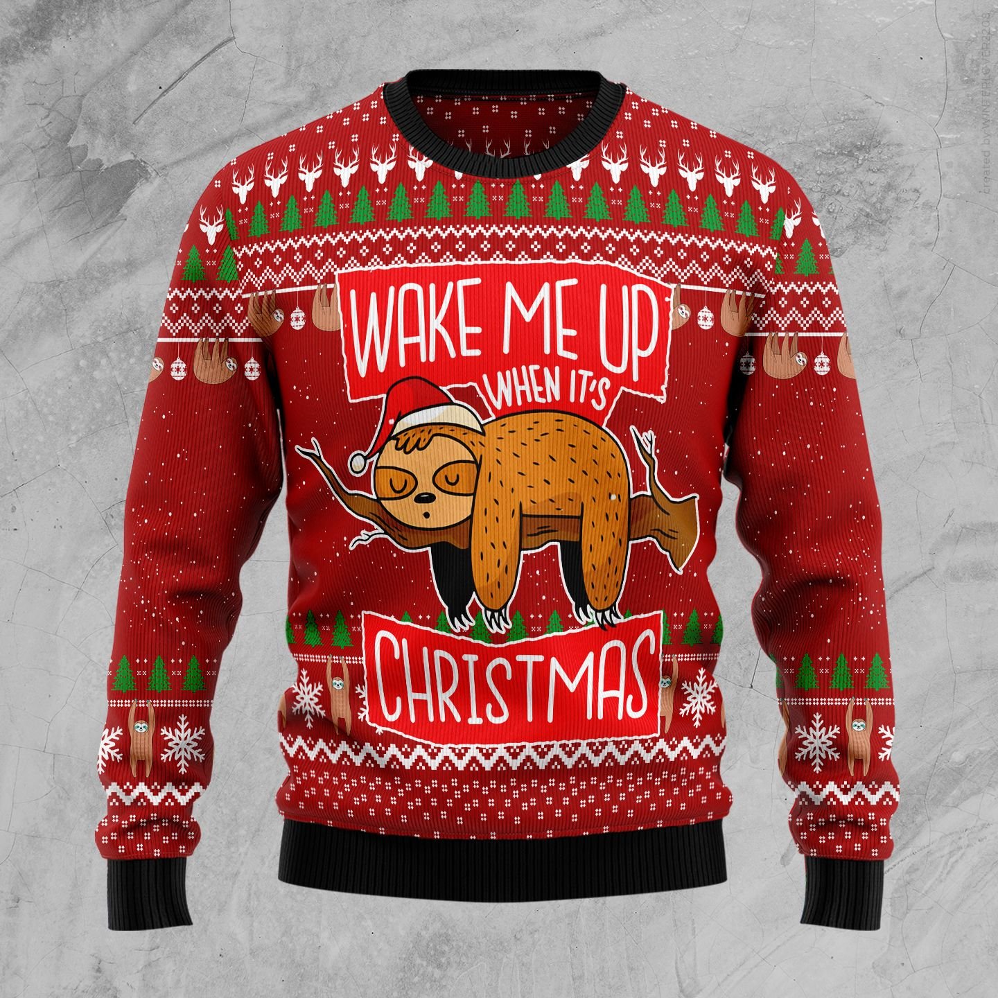 Sloth Ugly Christmas Sweater | For Men & Women | Adult | Us4306