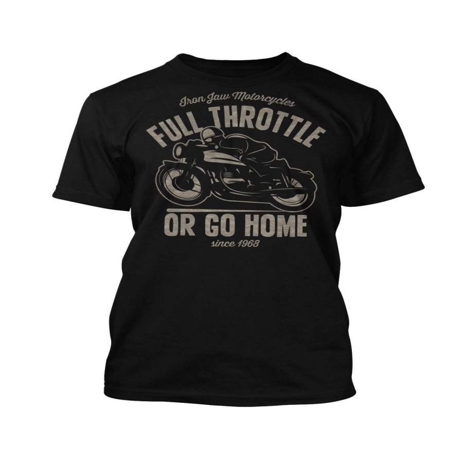 Cafe Racer Iron Jaw Full Throttle motorcycle Vintage Short Sleeve T-Shirt