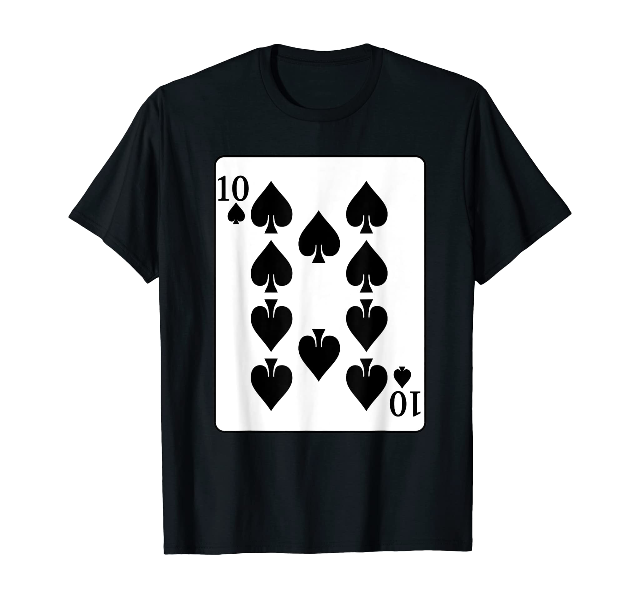 Ten Of Spades Playing Card T-Shirt Poker Player Costume T-Shirt