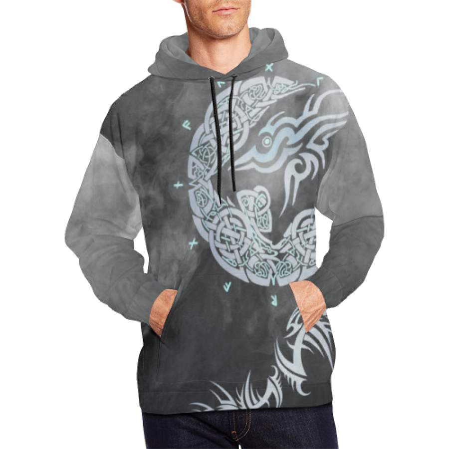 Viking Hoodie – Fenrir Wolf Of Viking A7