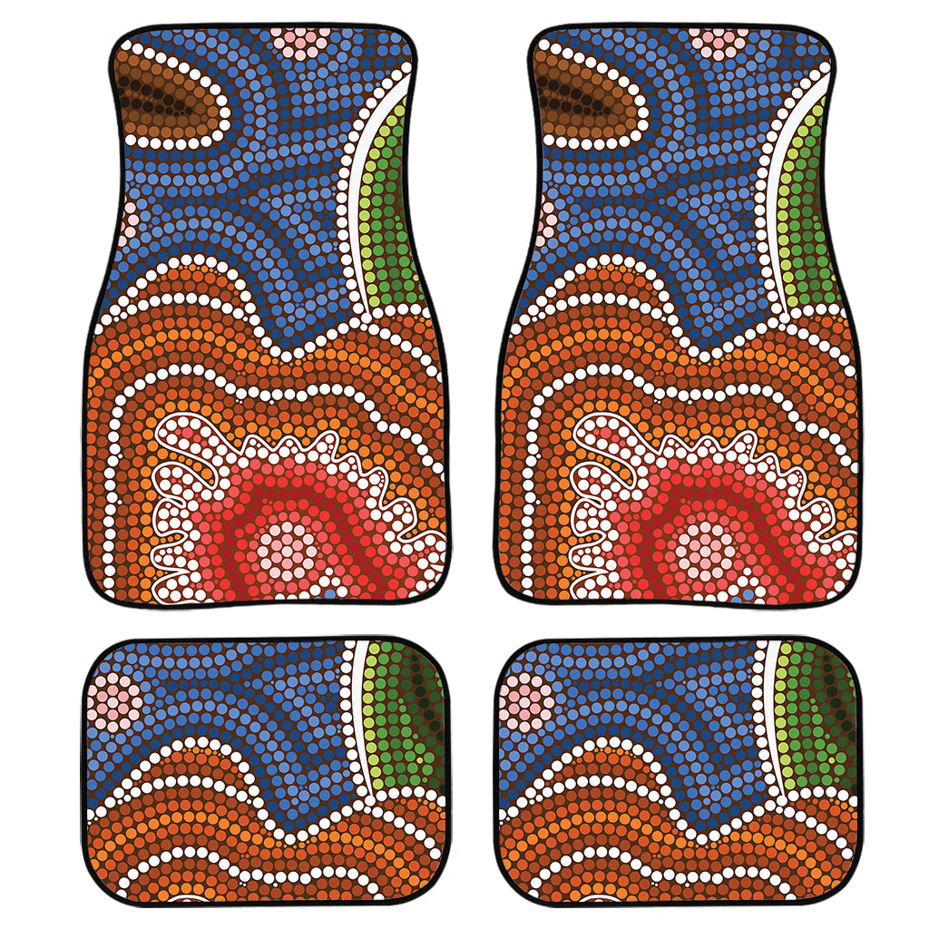 Australian Aboriginal Art Print Front And Back Car Floor Mats, Front Car Mat