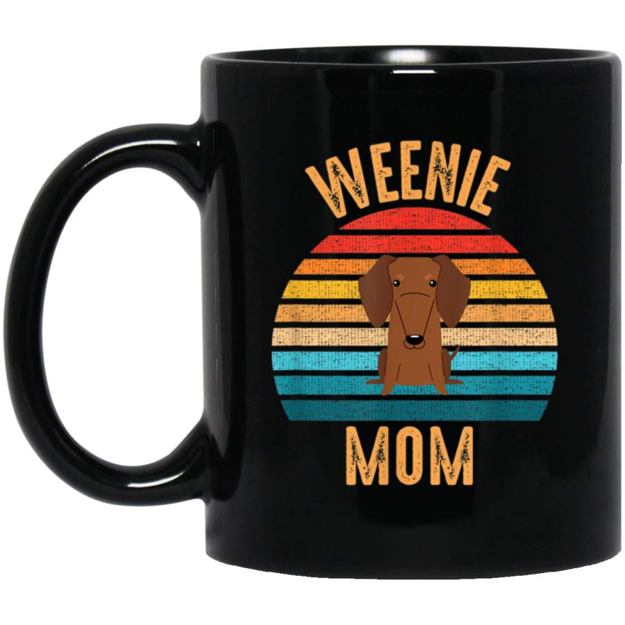 Vintage Weenie Mom Womens Dachshund Retro Gift Mug