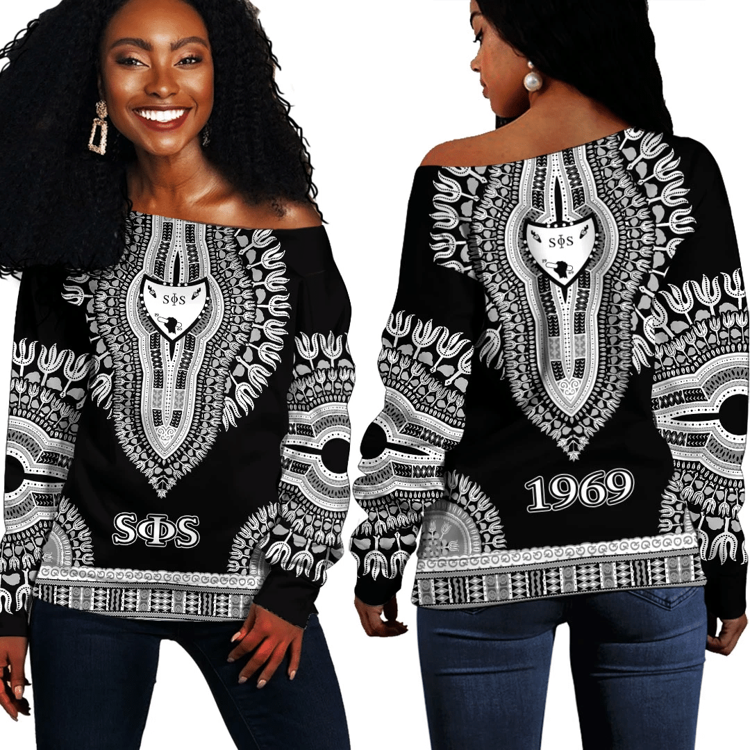 Africa Zone Sweatshirt – Swing Phi Swing Dashiki Off Shoulder Sweaters A31