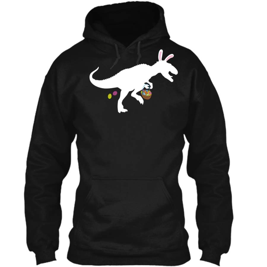 Easter Bunny Dinosaur Funny Easter T-Shirt Kids Boy Girl Egg Pullover Hoodie 8 oz