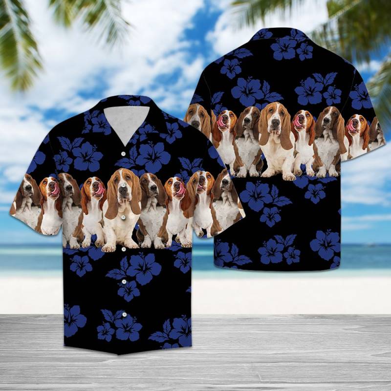 Awesome Basset Hound Hawaii Shirt Ha17046