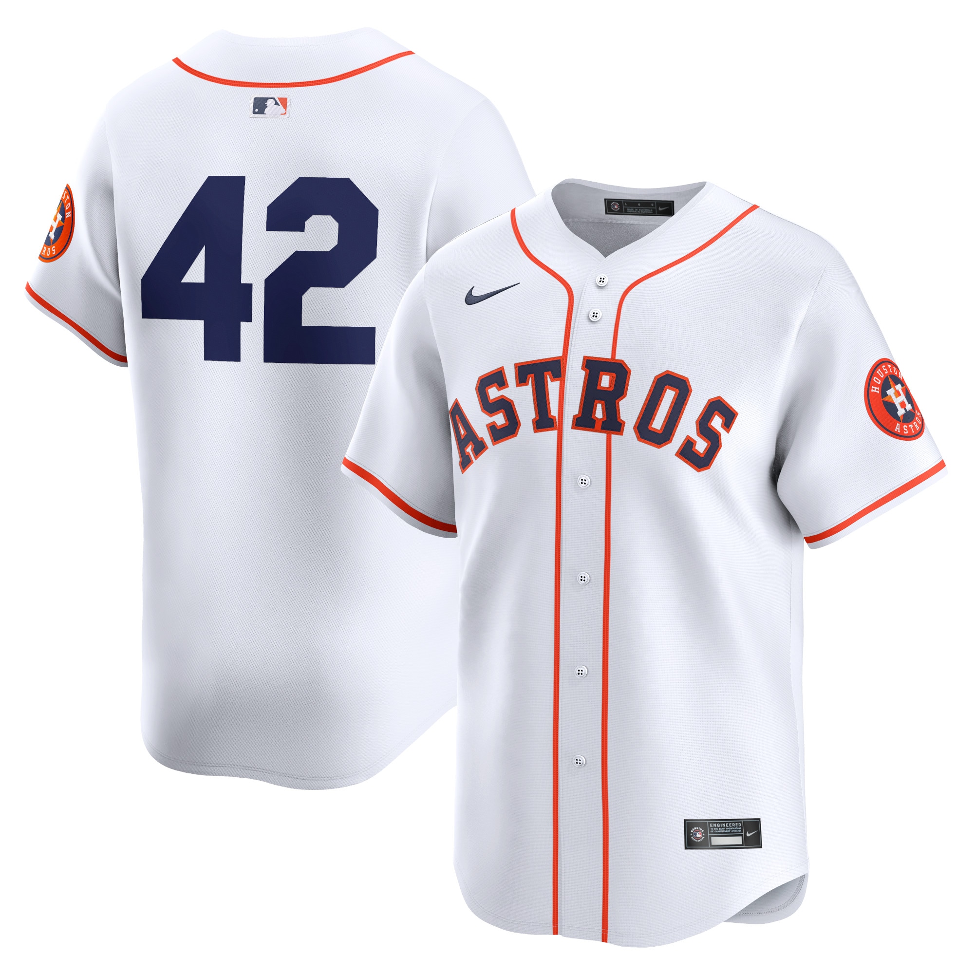 Houston Astros 2024 Jackie Robinson Day Home Limited Jersey  White